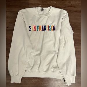 San Francisco embroidered crewneck. Size: Medium
